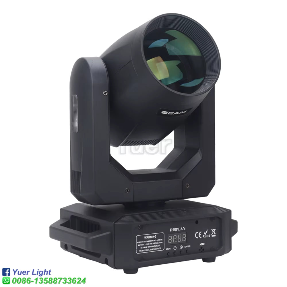 2Pcs Stage Light Moving Head Light 200W 12 Gobos 8 Colors Spotlight DMX 512 with Sound Activated for Wedding DJ Party Lighting